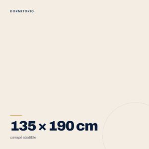 Marcador provisional con la medida del Canapé abatible Sena: 135 × 190 cm